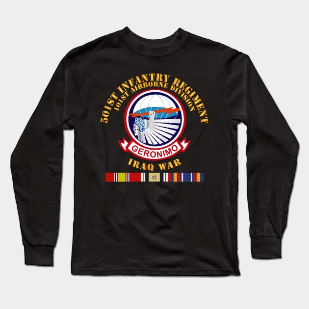 501st Infantry Regiment w IRAQ SVC Long Sleeve T-Shirt by twix123844